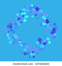 Rhombus cosmic minimal geometric cover template of isolated elements.Future geometric template rhombus cosmic. Used as print, card, backdrop, template, texture, background, wallpaper, banner, border