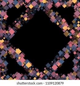 Rhombus cosmic minimal geometric cover template of isolated elements.Future geometric template rhombus cosmic. Used as print, card, backdrop, template, texture, background, wallpaper, banner, border