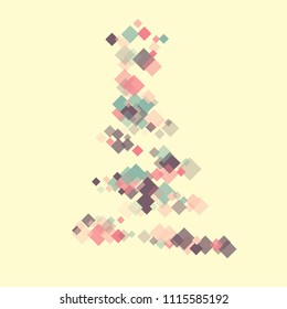 Rhombus creative minimal geometric cover template of isolated elements. Future geometric template rhombus creative. Used as print, card, backdrop, template, texture, background, wallpaper, banner