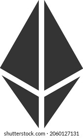 Rhombus Crystal vector illustration. A flat illustration design of Rhombus Crystal icon on a white background.