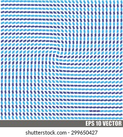 Rhombus curling to the center of the image. Visual effects. Blue and purple. Background texture. Vector illustration.