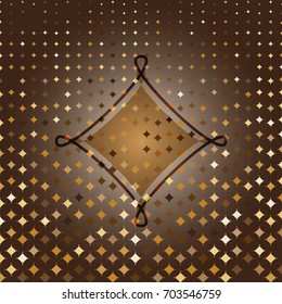 Rhombus custom gold halftone abstract background, stock vector