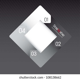 rhombus design of advertisement numbers over black background. vector