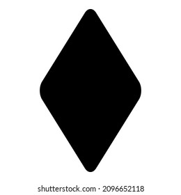 Rhombus Diamond Lozenge Flat Icon Isolated On White Background