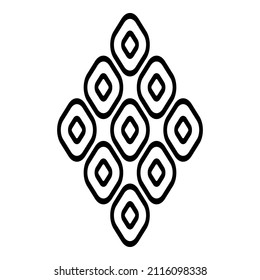 Rhombus Diamond Lozenge Flat Icon Isolated On White Background