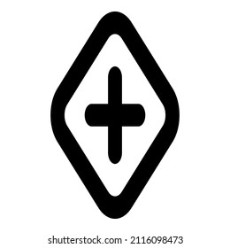 Rhombus Diamond Lozenge Flat Icon Isolated On White Background