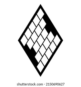 Rhombus Diamond Lozenge Flat Icon Isolated On White Background