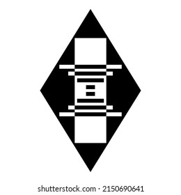 Rhombus Diamond Lozenge Flat Icon Isolated On White Background