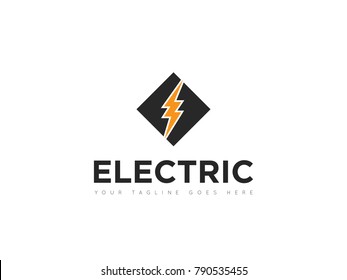 rhombus electric logo, icon, symbol, design template