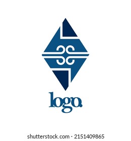 El elegante logo vectorial tradicional de Rhombus. Logo étnico. Logo para hospitalidad, espiritualidad, belleza, salud y turismo.