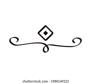 rhombus frame hand drawn icon