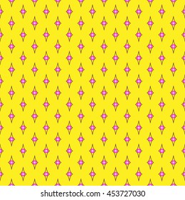 Rhombus geometric seamless pattern. Fashion graphic background design. Modern stylish abstract colorful texture. Template for prints, textiles, wrapping, wallpaper, website. Stock VECTOR illustration