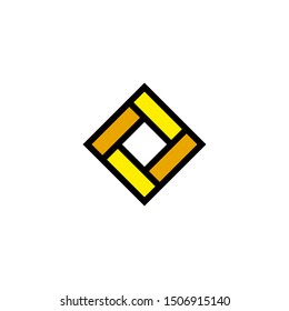 Rhombus geometric shape for logo design inspiration vector template