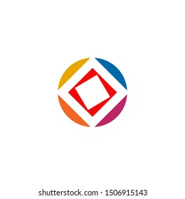 Rhombus geometric shape for logo design inspiration vector template