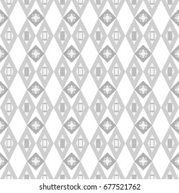 Rhombus gray on white background. Fashion graphic background design. Modern stylish abstract texture. Monochrome template for prints, textiles, wrapping, wallpaper, business, etc. Vector illustration