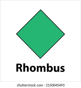 Rhombus green color vector image