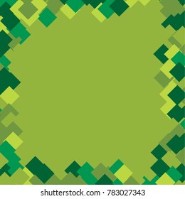 Rhombus green consists of isolated elements.Trendy and stylish, futuristic and cosmic rhombus green. Can be used as print, card, backdrop, background, wallpaper, paper, logo, banner, border  and etc.