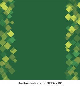 Rhombus green consists of isolated elements.Trendy and stylish, futuristic and cosmic rhombus green. Can be used as print, card, backdrop, background, wallpaper, paper, logo, banner, border  and etc.