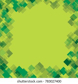 Rhombus green consists of isolated elements.Trendy and stylish, futuristic and cosmic rhombus green. Can be used as print, card, backdrop, background, wallpaper, paper, logo, banner, border  and etc.