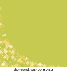 Rhombus green minimal geometric cover template of isolated elements.Future geometric cover rhombus green. Used as print, card, backdrop, template, texture, background, wallpaper, banner, border