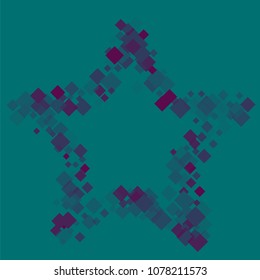 Rhombus green minimal geometric cover template of isolated elements.Future geometric cover rhombus green. Used as print, card, backdrop, template, texture, background, wallpaper, banner, border