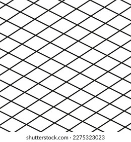 Rhombus grid on white background. Vector illustration.