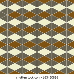 Rhombus horizontal color seamless pattern. Fashion graphic background design. Modern stylish abstract texture. Colorful template for prints, textiles, wrapping, wallpaper. Vector illustration