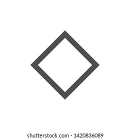Rhombus icon. Math symbol modern simple vector icon