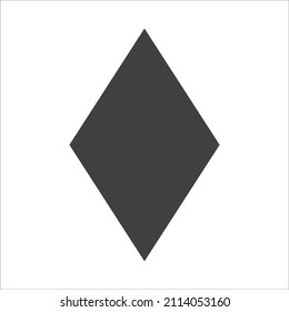 Rhombus icon on a white background. Geometric figure rhombus.