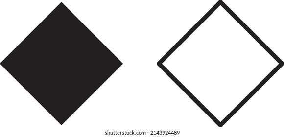 Rhombus icon vector illustration on white background..eps

