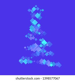 Rhombus illustration minimal geometric cover template of isolated elements.Future geometric template rhombus illustration. Used as print, backdrop, template, texture, background, wallpaper, banner