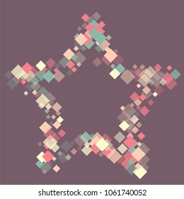 Rhombus isolated minimal geometric cover template of isolated elements.Future geometric cover rhombus isolated. Used as print, card, backdrop, template, texture, background, wallpaper, banner, border