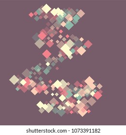 Rhombus isolated minimal geometric cover template of isolated elements.Future geometric cover rhombus isolated. Used as print, card, backdrop, template, texture, background, wallpaper, banner, border