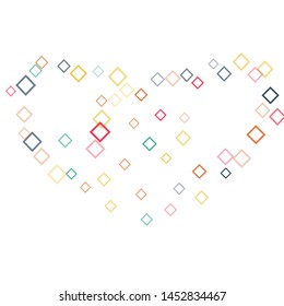 Rhombus isolated minimal geometric cover template of isolated elements.Future geometric cover rhombus isolated. Used as print, card, backdrop, template, texture, background, wallpaper, banner, border