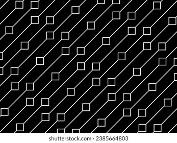 Rhombus and Lines Motif Pattern, can use for Contemporary Decoration, Ornate, Background, Fashion, Textile, Fabric, Tile, Wallpaper, Cover, Wrapping, Carpet, etc.