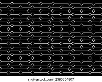 Rhombus and Lines Motif Pattern, can use for Contemporary Decoration, Ornate, Background, Fashion, Textile, Fabric, Tile, Wallpaper, Cover, Wrapping, Carpet, etc.