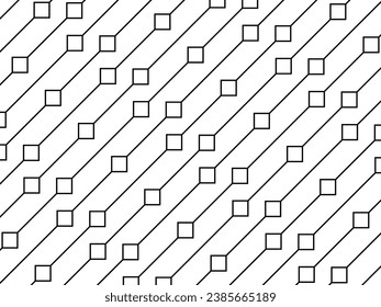 Rhombus and Lines Motif Pattern, can use for Contemporary Decoration, Ornate, Background, Fashion, Textile, Fabric, Tile, Wallpaper, Cover, Wrapping, Carpet, etc.