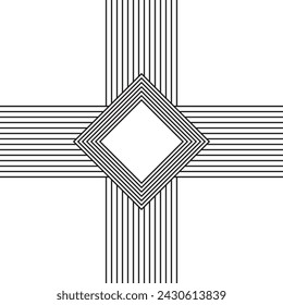 Rhombus with lines. Simple icon on white background