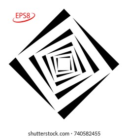 Rhombus Logo Design. Vector Monochrome Illustration. Easy to Change the Colors.