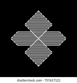 Rhombus logo with lines group emblem