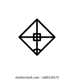rhombus and mathematics icon. Perfect for application, web, logo, game and presentation template. icon design line style