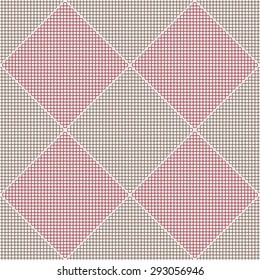 Rhombus in monochrome pattern, seamless vector background.
