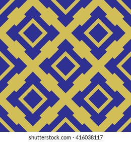 Rhombus new blue and gold pattern