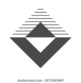 Impressão de tatuagem de ilusão óptica de Rhombus