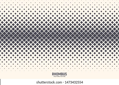 Rhombus Particles Vector Abstract Geometric Technology Extreme Sports Background. Halftone Rhomboid Retro Simple Pattern Backdrop. Minimal 80s Style Dynamic Tech Wallpaper