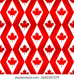 rhombus pattern of canadian flag. geometric background for decoration. vector illustration