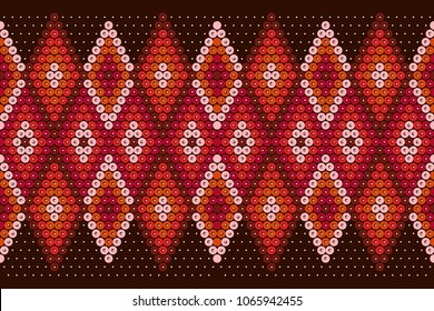 Rhombus pattern - embroidery