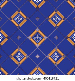 Rhombus pattern orange