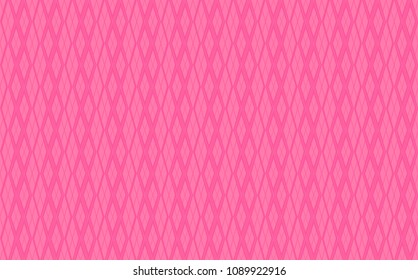 Rhombus pink color vector pattern.  