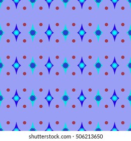 Rhombus, polka dot geometric seamless pattern. Fashion graphic background design. Modern stylish abstract colorful texture. Template for prints, textiles, wrapping, wallpaper etc. VECTOR illustration